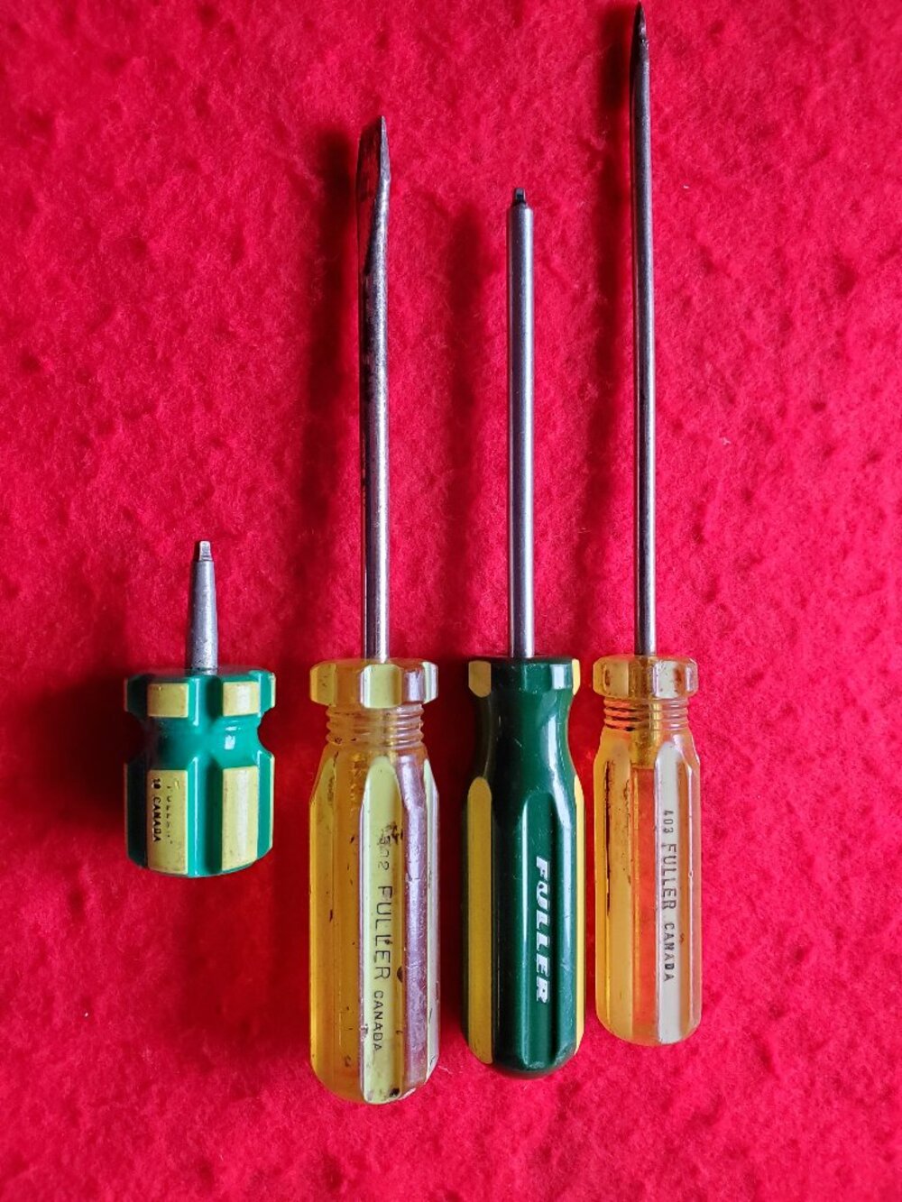 4PC Vintage *FULLER* Screwdrivers Lot - Save